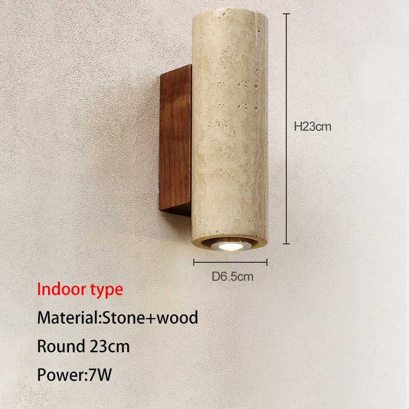 DecorBites™ LED Outdoor Wall Lamp Wabi-sabi Style Courtyard Stone Lights for Garden