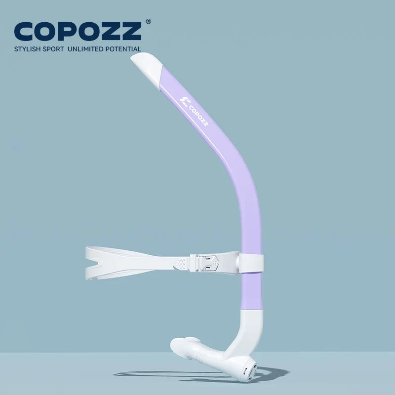 COPOZZ Front Head Swimming Training Snorkel Silicone Mouthpiece Junior Swimmers Full Dry Diving Equipment For Female Male Youth