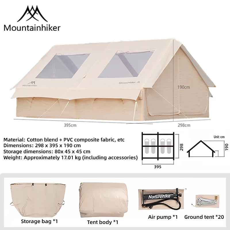 Mountainhiker Upgrade Large Starry Sky Inflatable Camping Tent,6-8 P Family Tent That Comes with Storage Bags and An Air Pump