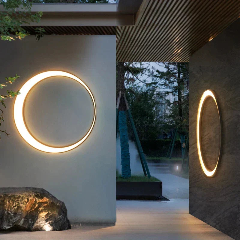 DecorBites™ LED Outdoor Moon Wall Lamp Waterproof Modern Minimalist Sconce for Courtyard Balcony
