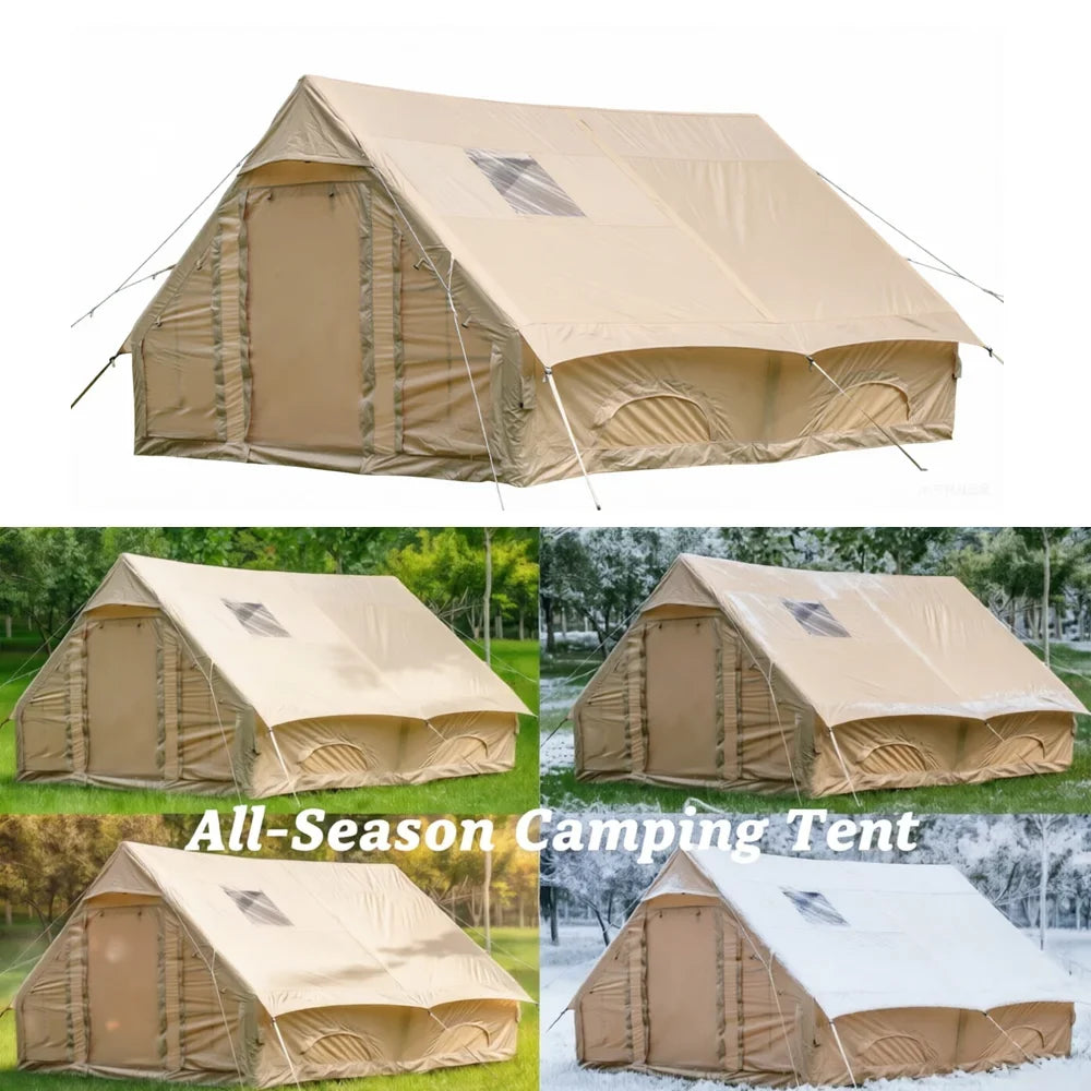 Outdoor Camping Inflatable Tent 4 season tent Portable House Quick Setup for Travel Picnic BBQ with Storage Bag Air Pump