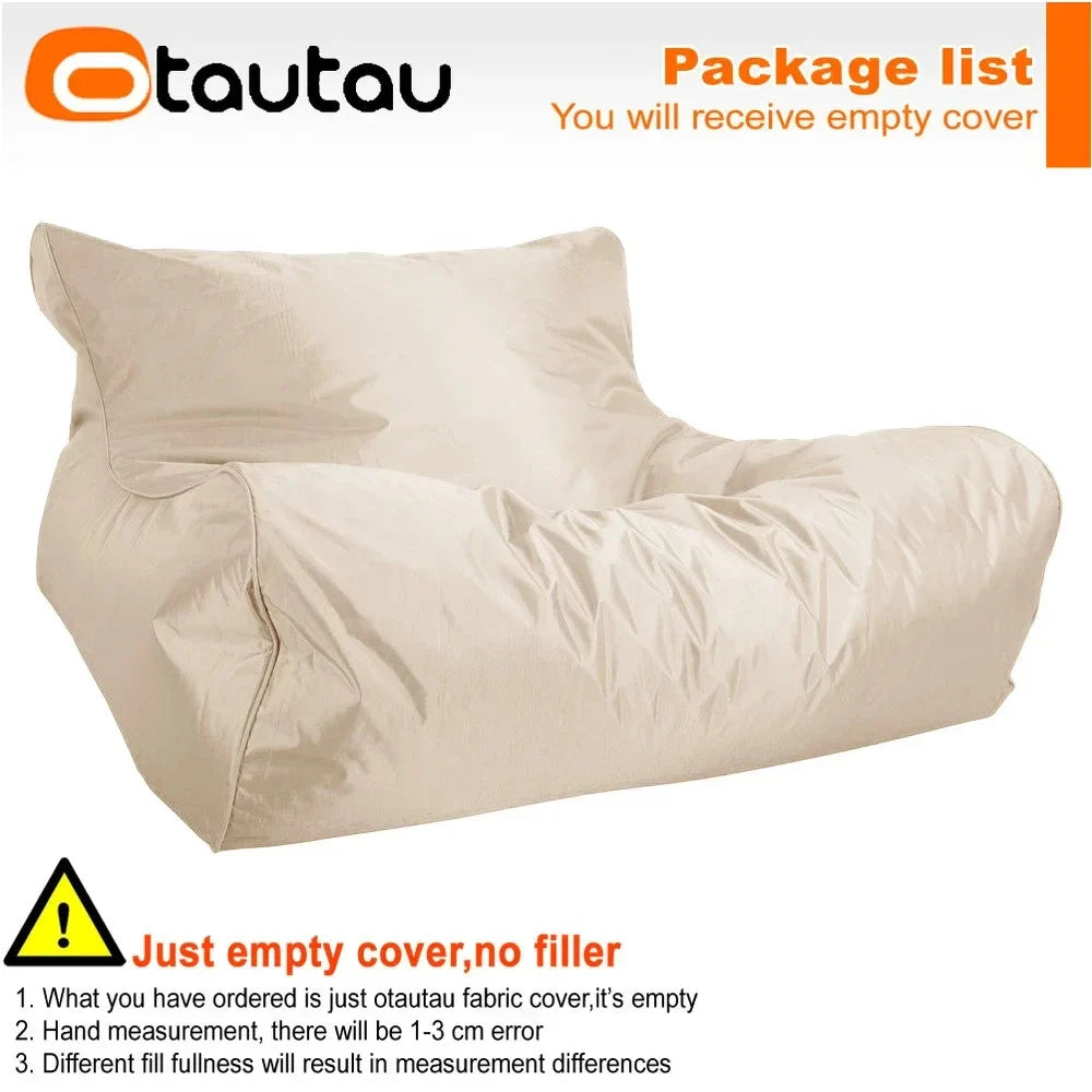 OTAUTAU Swimming Pool Floating Bean Bag Pouf Lounger Cover No Filler Waterproof Sofa Bed Sac Chaise Lounge Recliner Puff