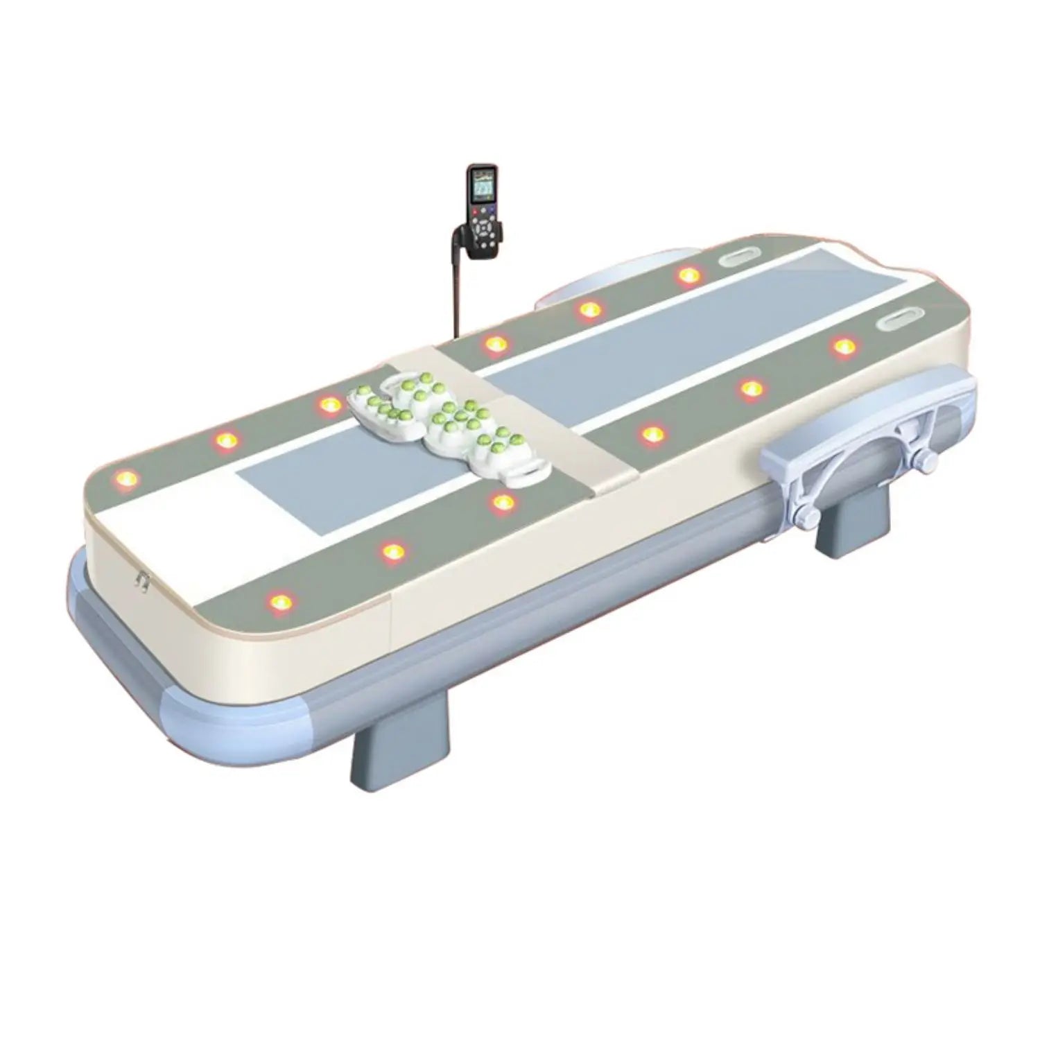 HEALTHFOREVER Electric Jade Stone Massage Bed With Heat Kneading Roller