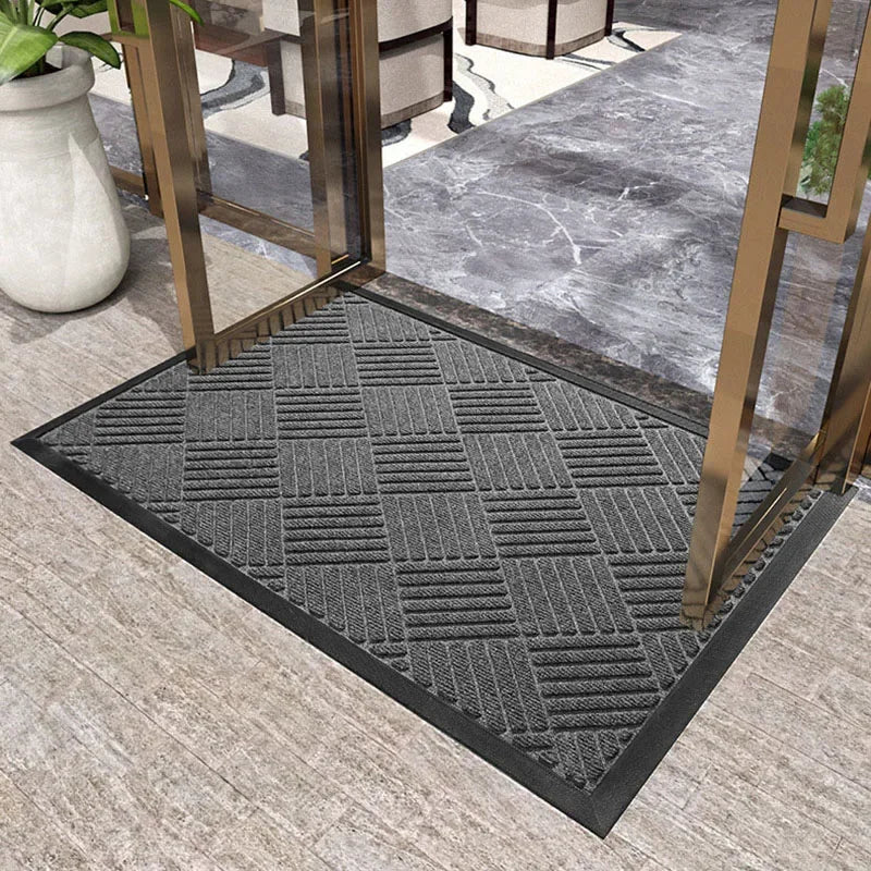 DecorBites™ Large Rubber Indoor Outdoor Doormat | Durable Shoe Scraper Mat