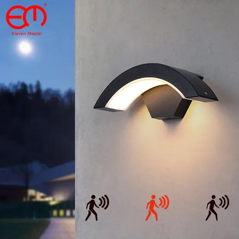 DecorBites™ LED Waterproof Outdoor Wall Lights Sensor Lamp for Porch Garden Balcony