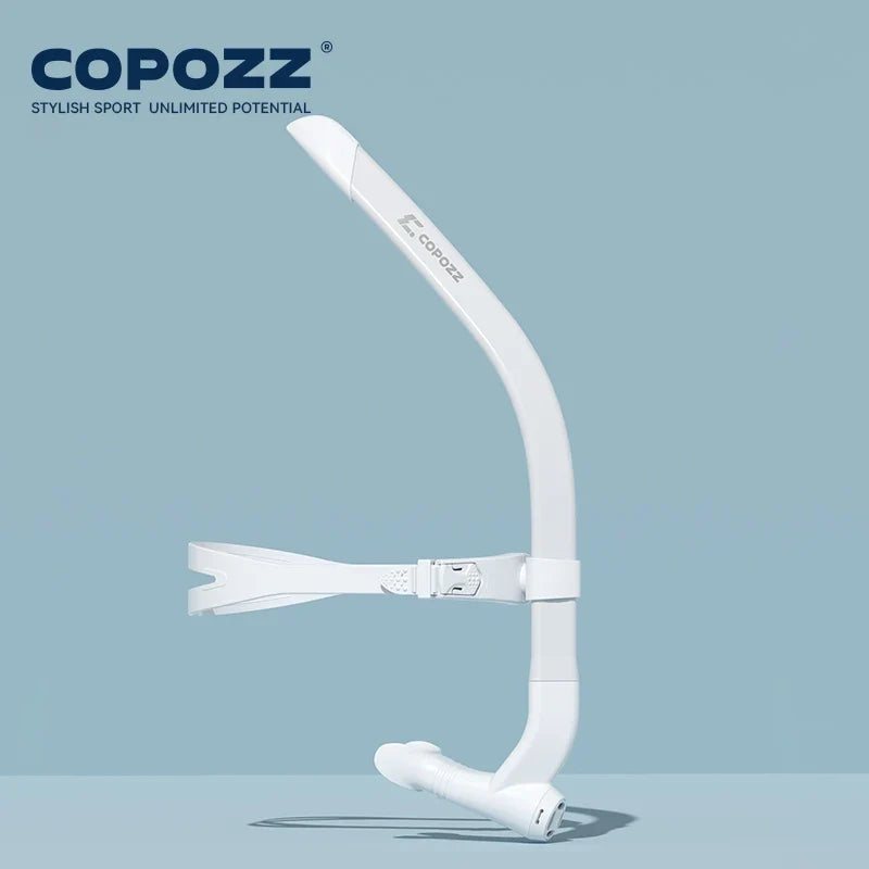COPOZZ Front Head Swimming Training Snorkel Silicone Mouthpiece Junior Swimmers Full Dry Diving Equipment For Female Male Youth