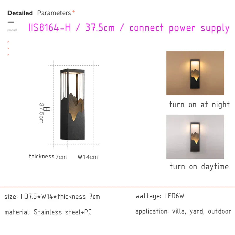 DecorBites™ LED Outdoor Wall Lamp for Garden Courtyard Street Lighting