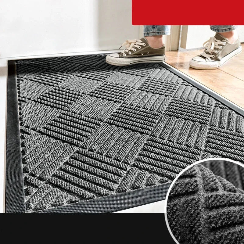DecorBites™ Large Rubber Indoor Outdoor Doormat | Durable Shoe Scraper Mat