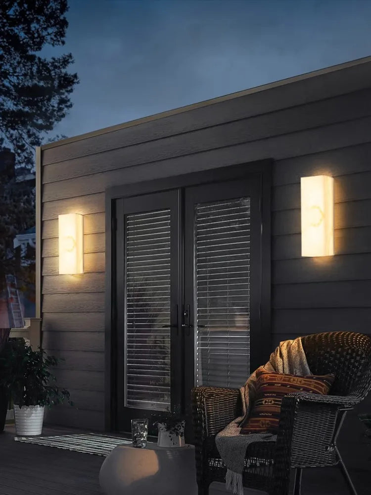 DecorBites™ Geometric LED Outdoor Wall Sconce Cube Light for Corridor Backyard