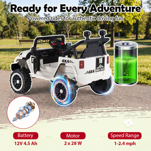 12V Kids Ride on Truck with Remote Control and 3 Speeds-Red