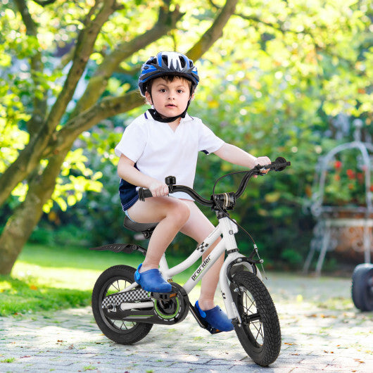 12 Inch Kids Bike Children Bicycle with Training Wheels for 3-4 Years Old-Navy