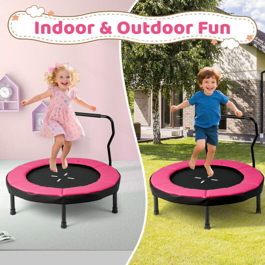 40 Inch Trampoline for Kids Indoor Outdoor Fitness Trampoline-Blue