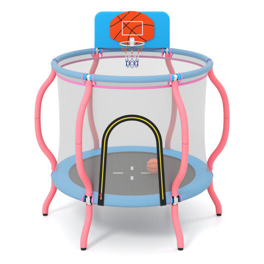 Kids Trampoline Indoor & Outdoor Pumpkin Trampoline-Pink