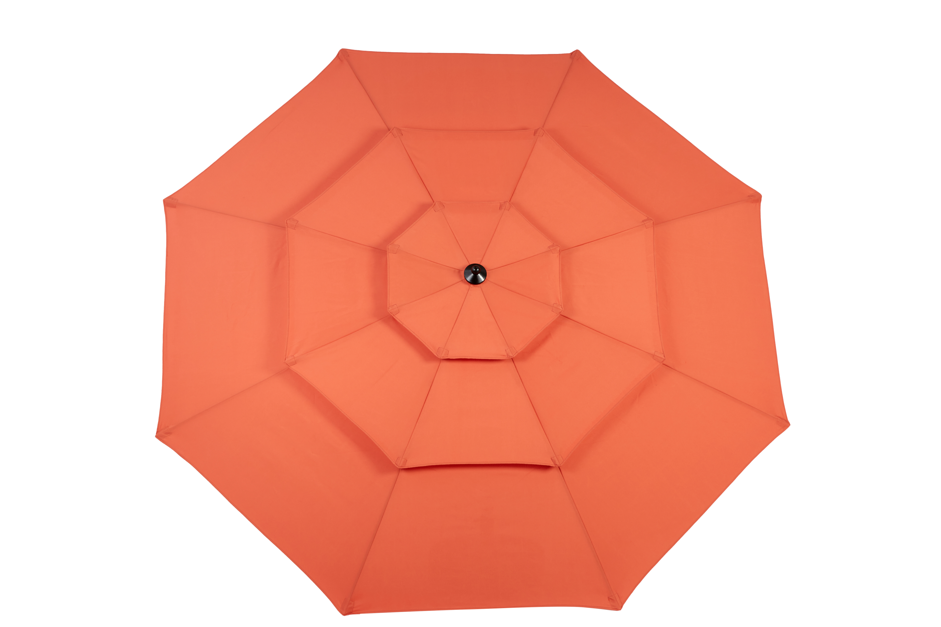 Aluminium 10ft 3-Tier Auto-Tilt Outdoor Patio Umbrella - Orange