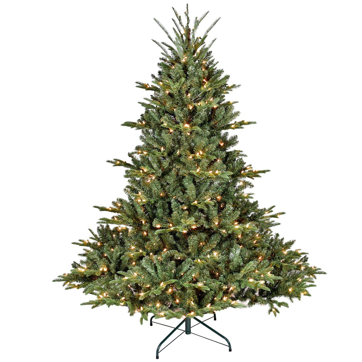 Full-Bodied Pre-Lit Evergreen Christmas Tree with 350 Warm White Lights - Green