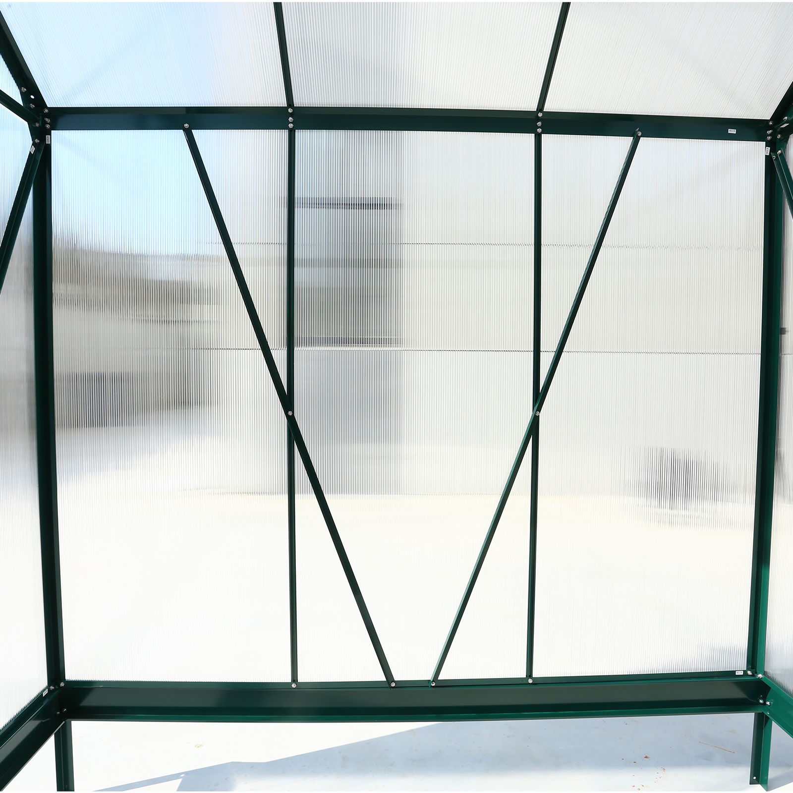 Polycarbonate house, Heavy Duty Outdoor Aluminum Walk-In House Kit With Rain Gutter, Vent And Door For Backyard Garden
