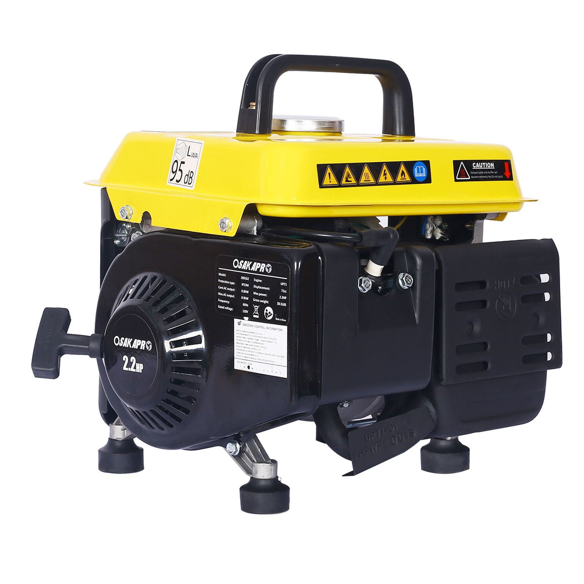 Portable Outdoor Generator with Low Noise - Yellow