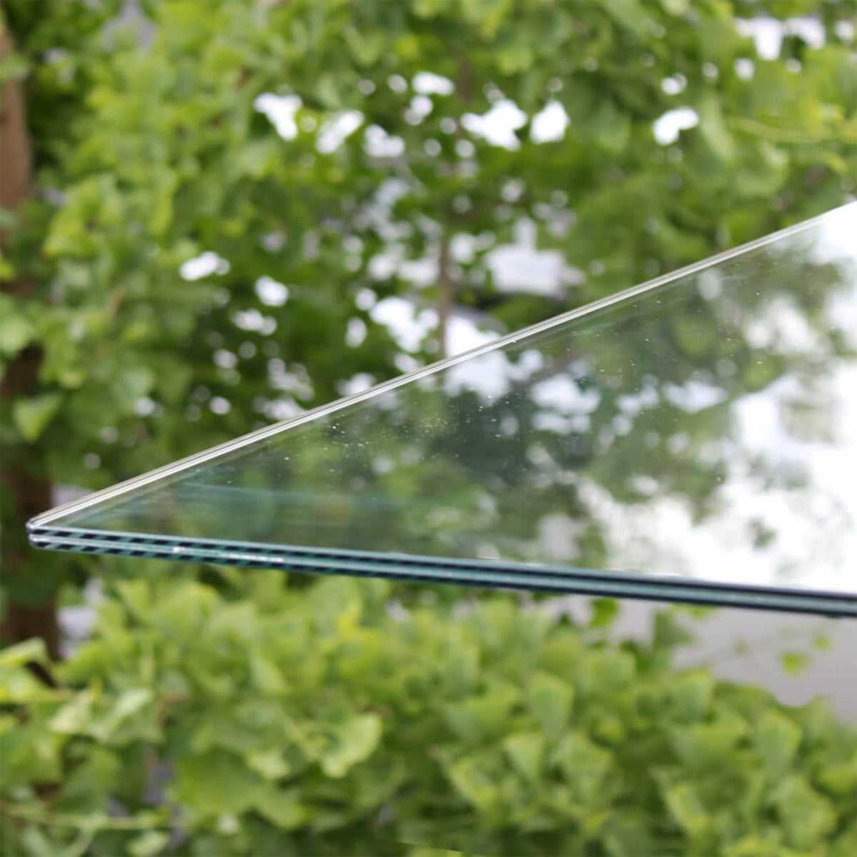 Advaning GA Series Clear Construction-Grade Tempered Glass Awning With Single Clamp