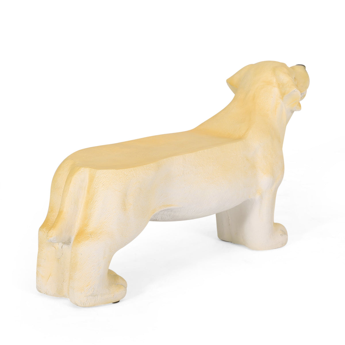 MGO Dog Bench with Labrador Design - Outdoor Light Brown