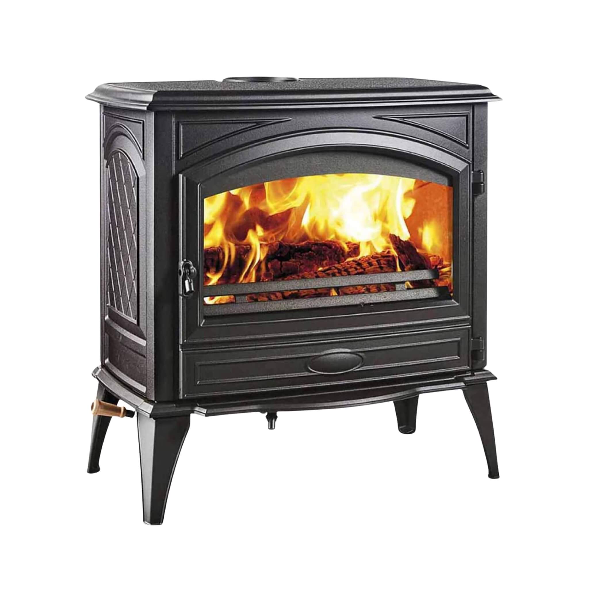 Amantii Lynwood Wood Burning Cast Iron Stove Fireplace