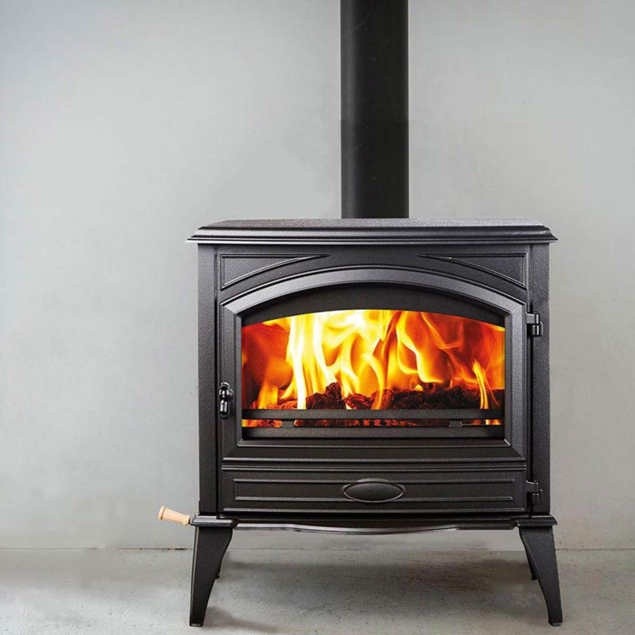 Amantii Lynwood Wood Burning Cast Iron Stove Fireplace