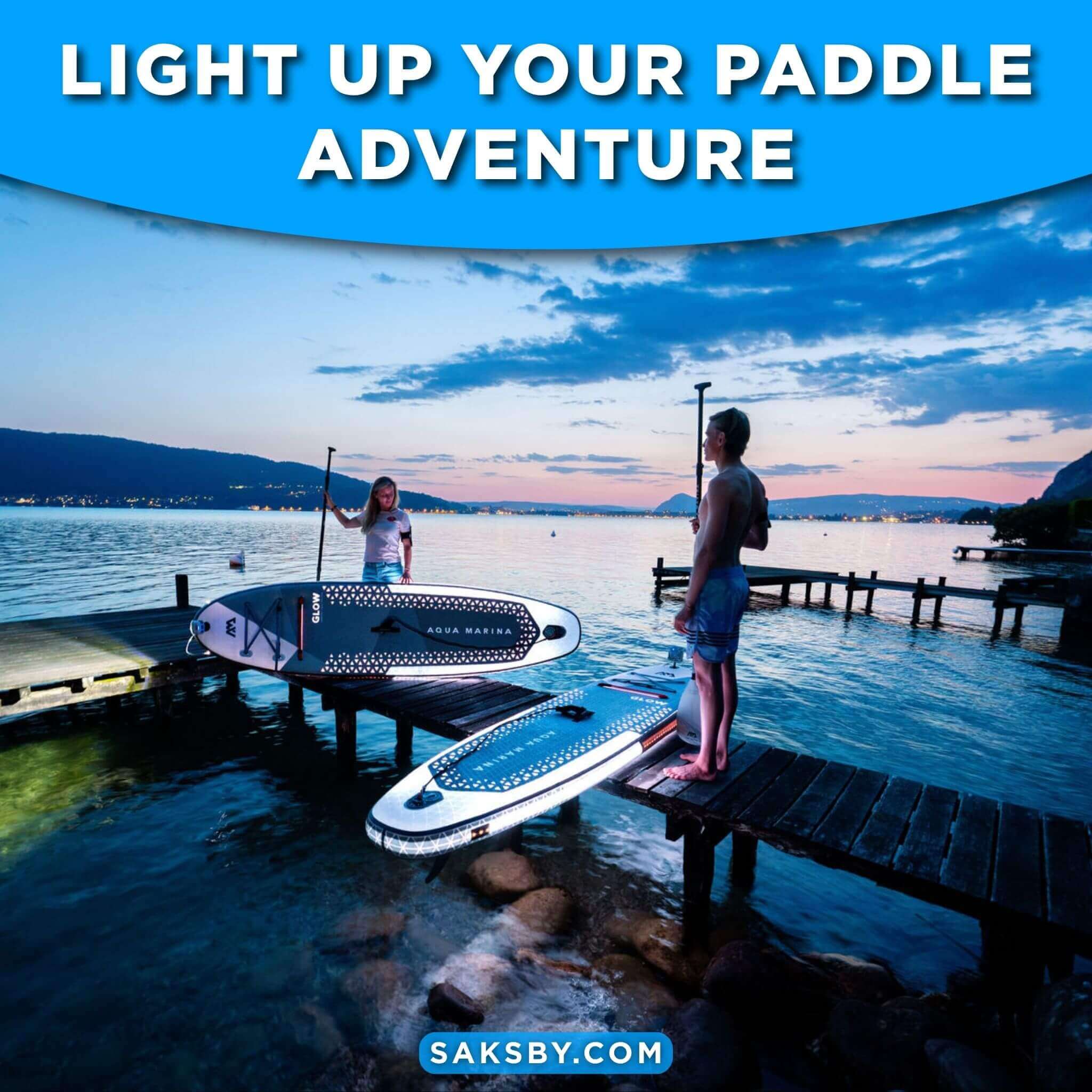 Aqua Marina Glow 10FT All-Around ISUP With Ambient Light System And Safety Leash