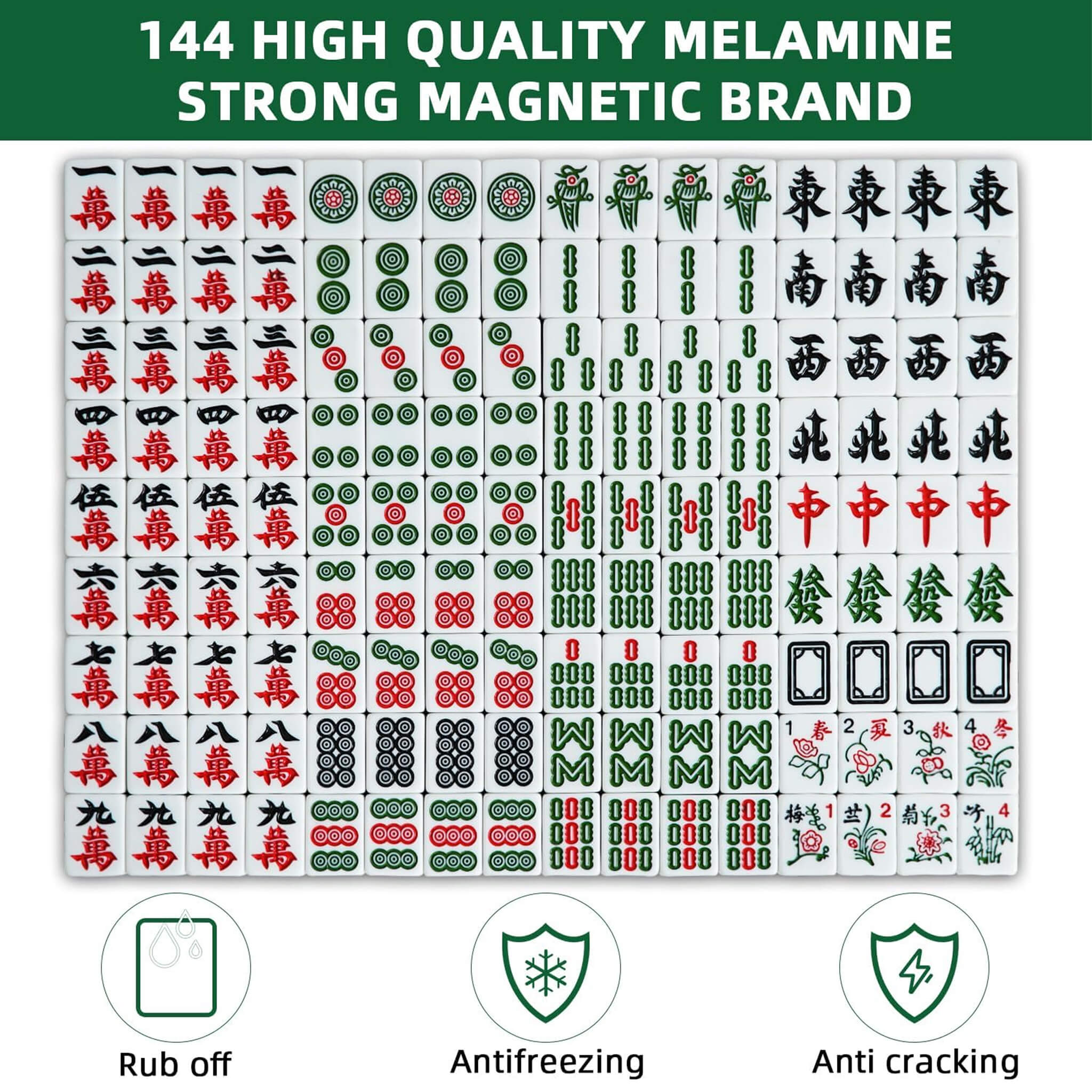 Automatic Foldable Chinese Mahjong Table Set With Two 144 Tile Sets