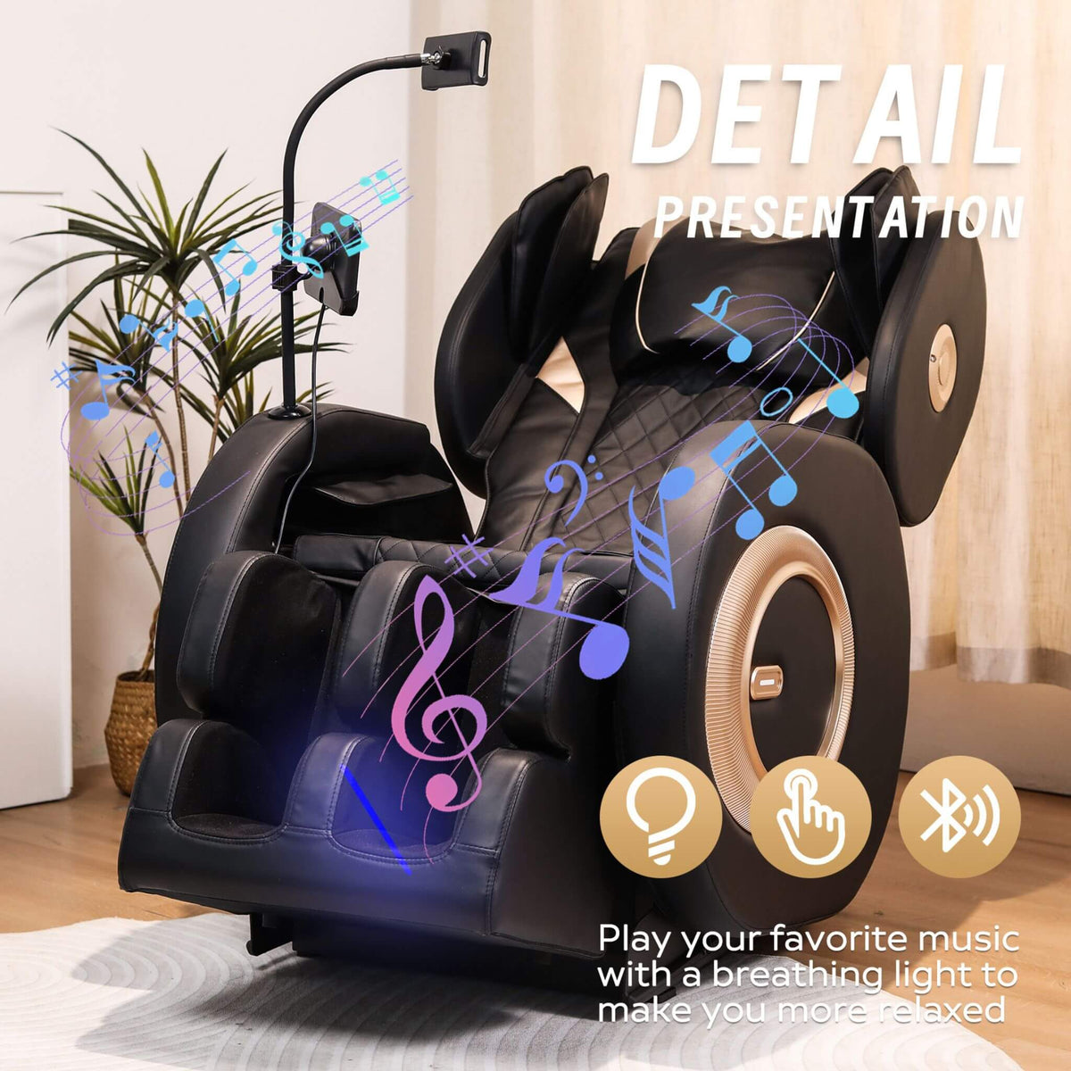 Tranquil Automatic Zero-Gravity Massage Recliner Chair With Full Body Air Pressure