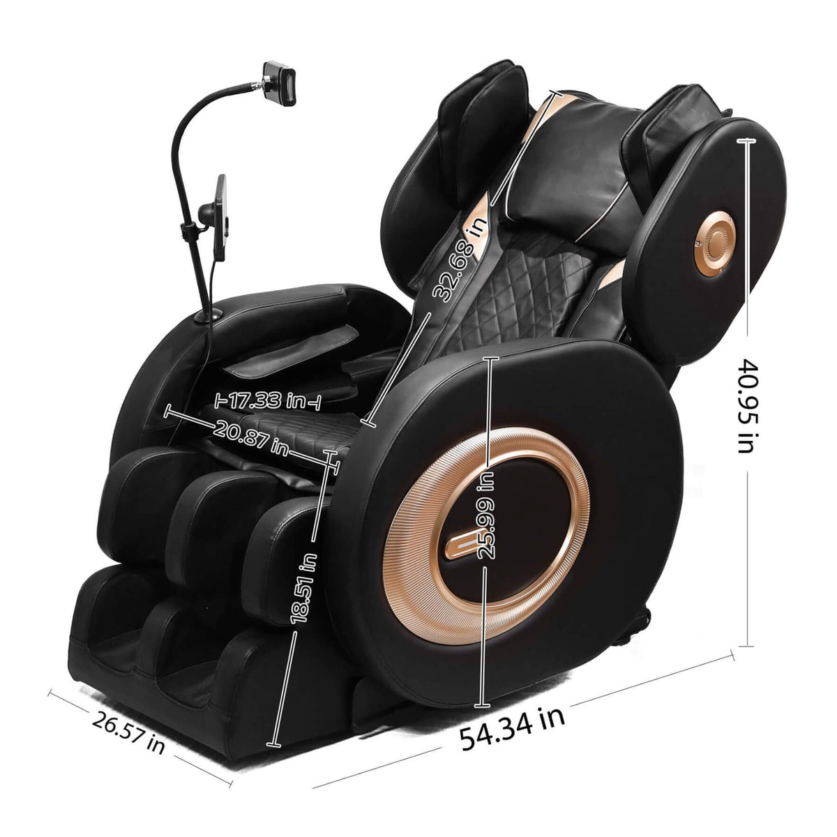 Tranquil Automatic Zero-Gravity Massage Recliner Chair With Full Body Air Pressure