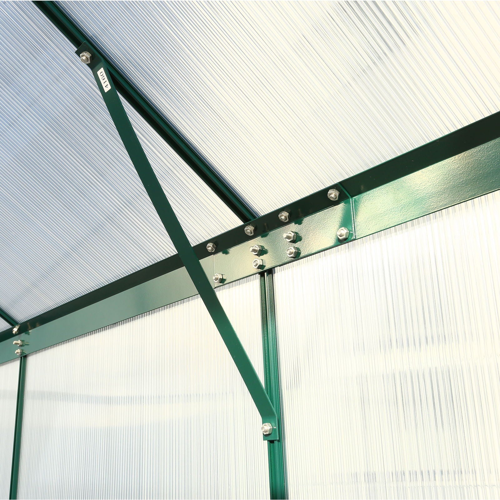 Polycarbonate house, Heavy Duty Outdoor Aluminum Walk-In House Kit With Rain Gutter, Vent And Door For Backyard Garden