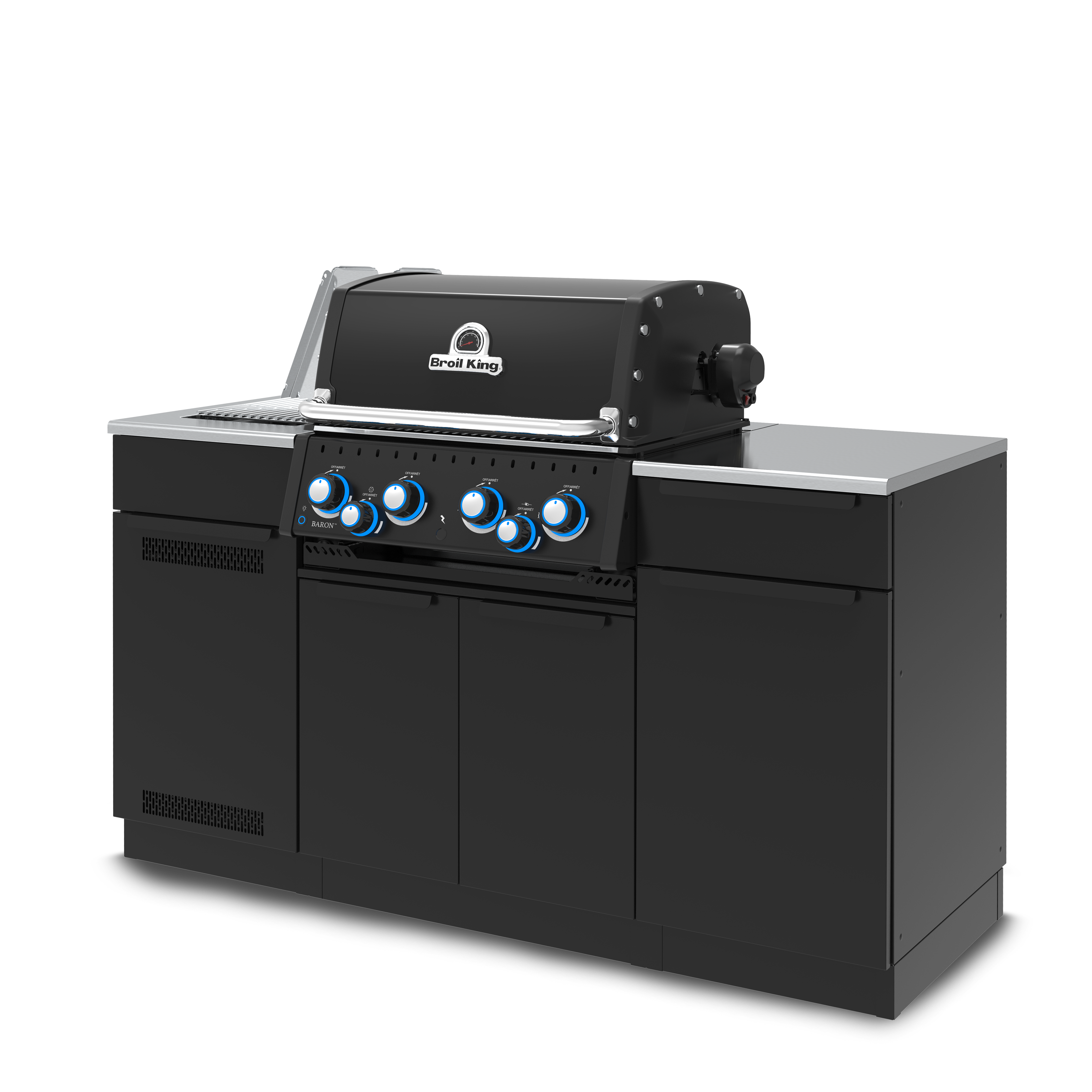 Broil King Baron 490i 4-Burner Gas Grill With Rotisserie & Side Burner - Shadow