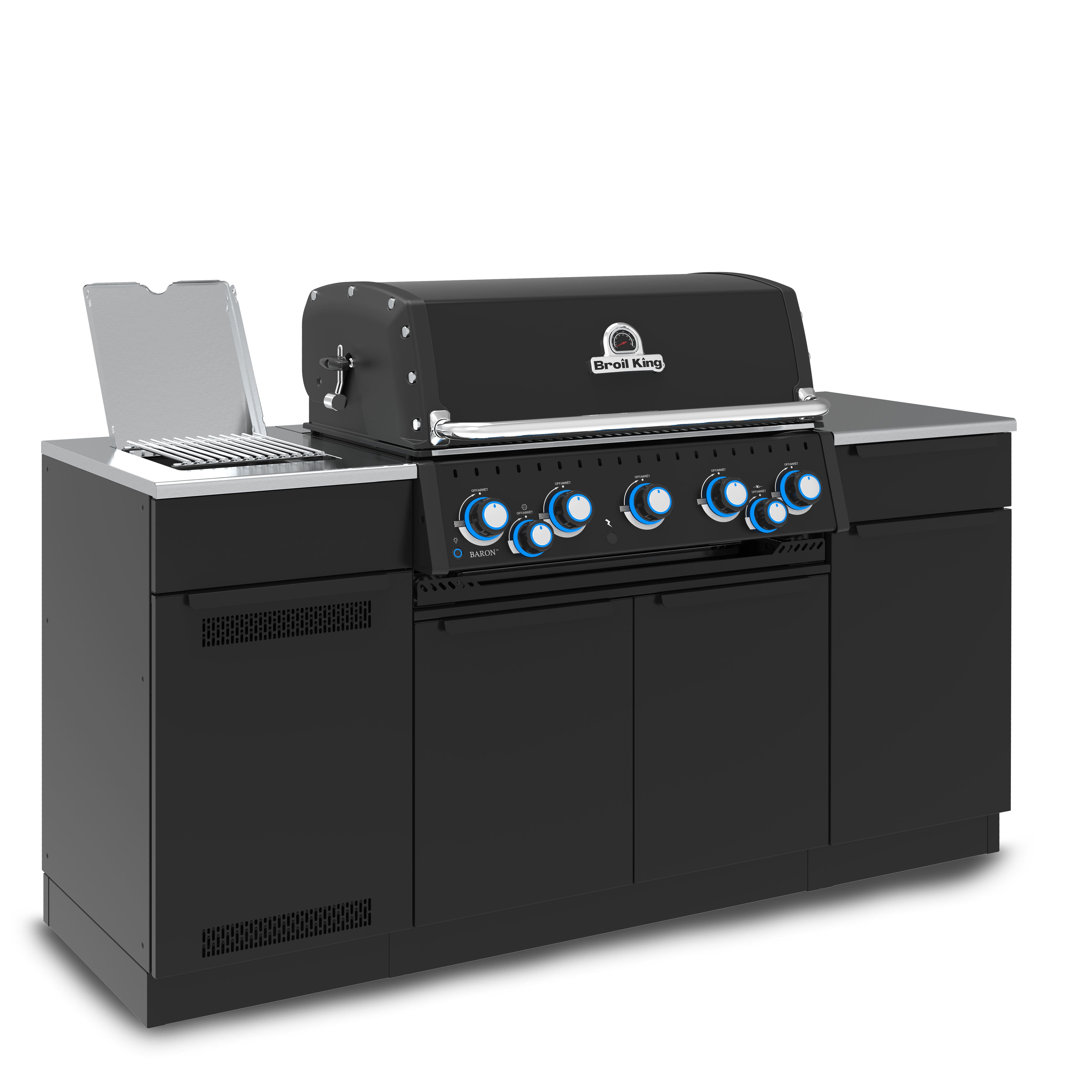 Broil King Baron 590i 5-Burner Gas Grill With Rotisserie & Side Burner - Shadow