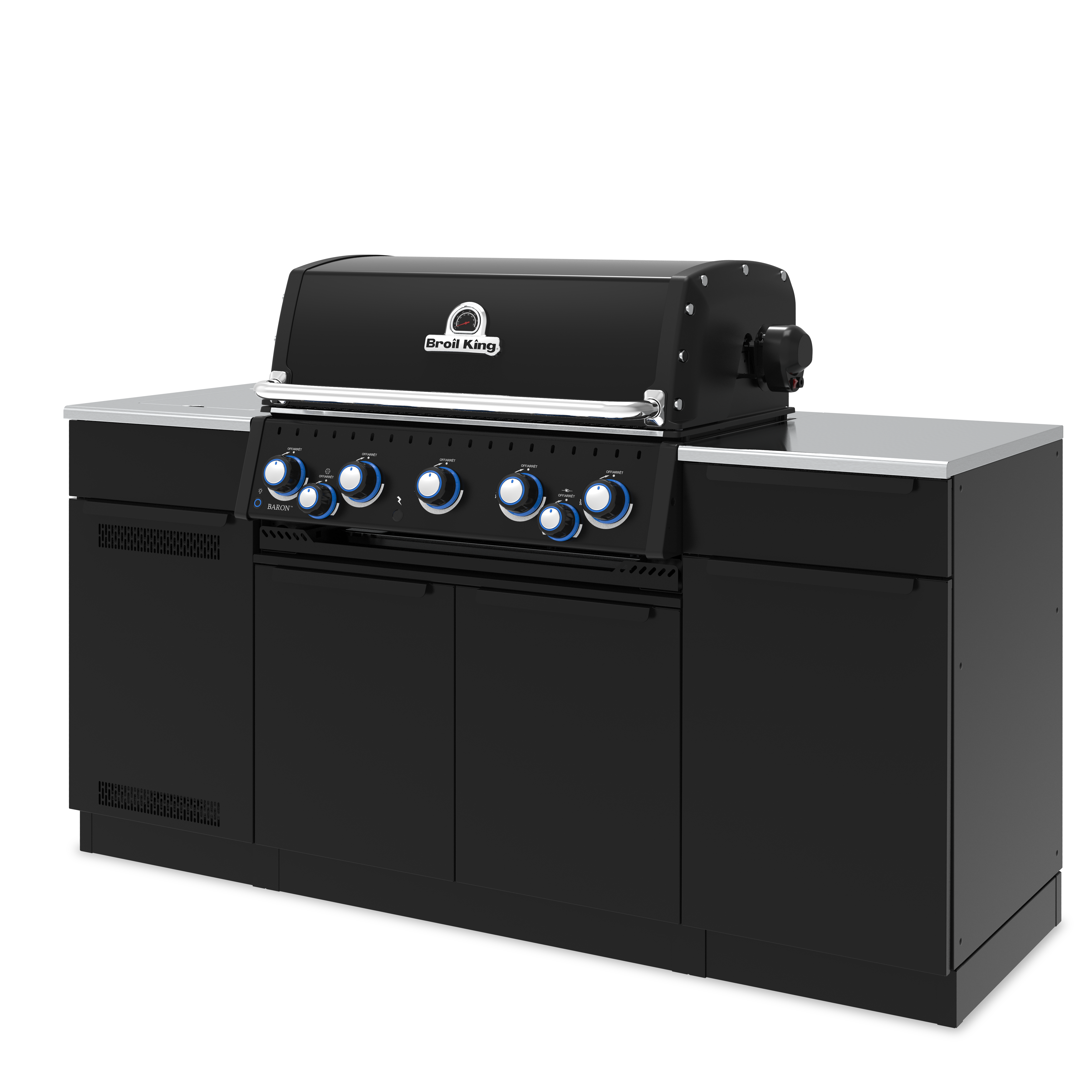 Broil King Baron 590i 5-Burner Gas Grill With Rotisserie & Side Burner - Shadow