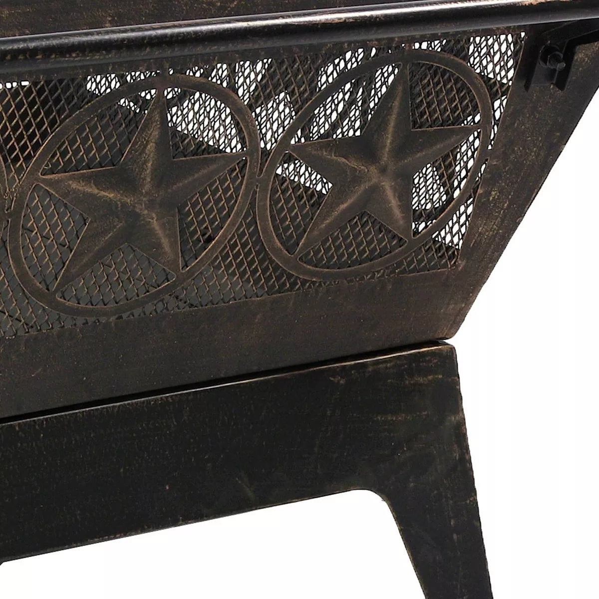 Sunnydaze Outdoor Camping or Backyard Steel Northern Galaxy Fire Pit with Cooking Grill Grate, Spark Screen, and Log Poker - 32"