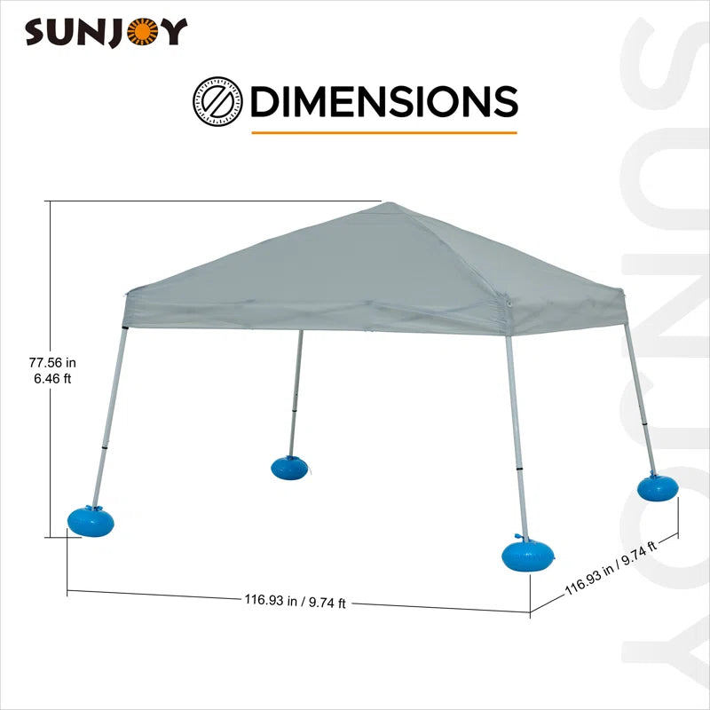 10'X10' Pool Float with Canopy,Hand Carry Bag and Tray,Steel and Aluminum Frame Floating Tent,Sun Protection,Uncompromising Quality Guaranteed