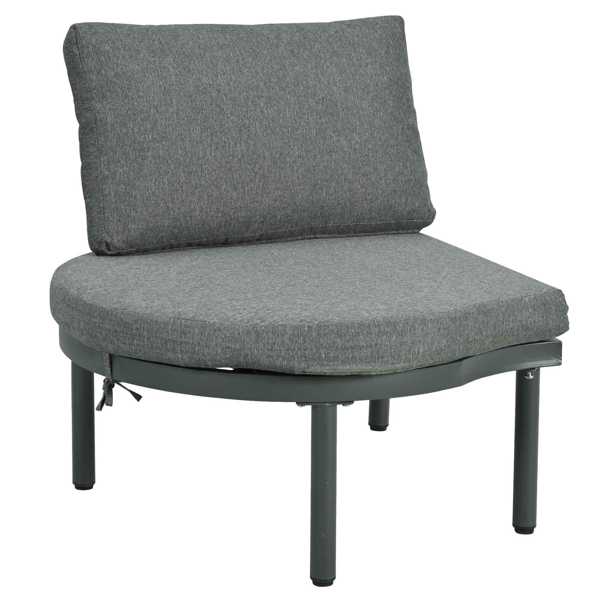 8-Piece Patio Sofa Furniture Set, Half Moon Outdoor Sectional Sofa