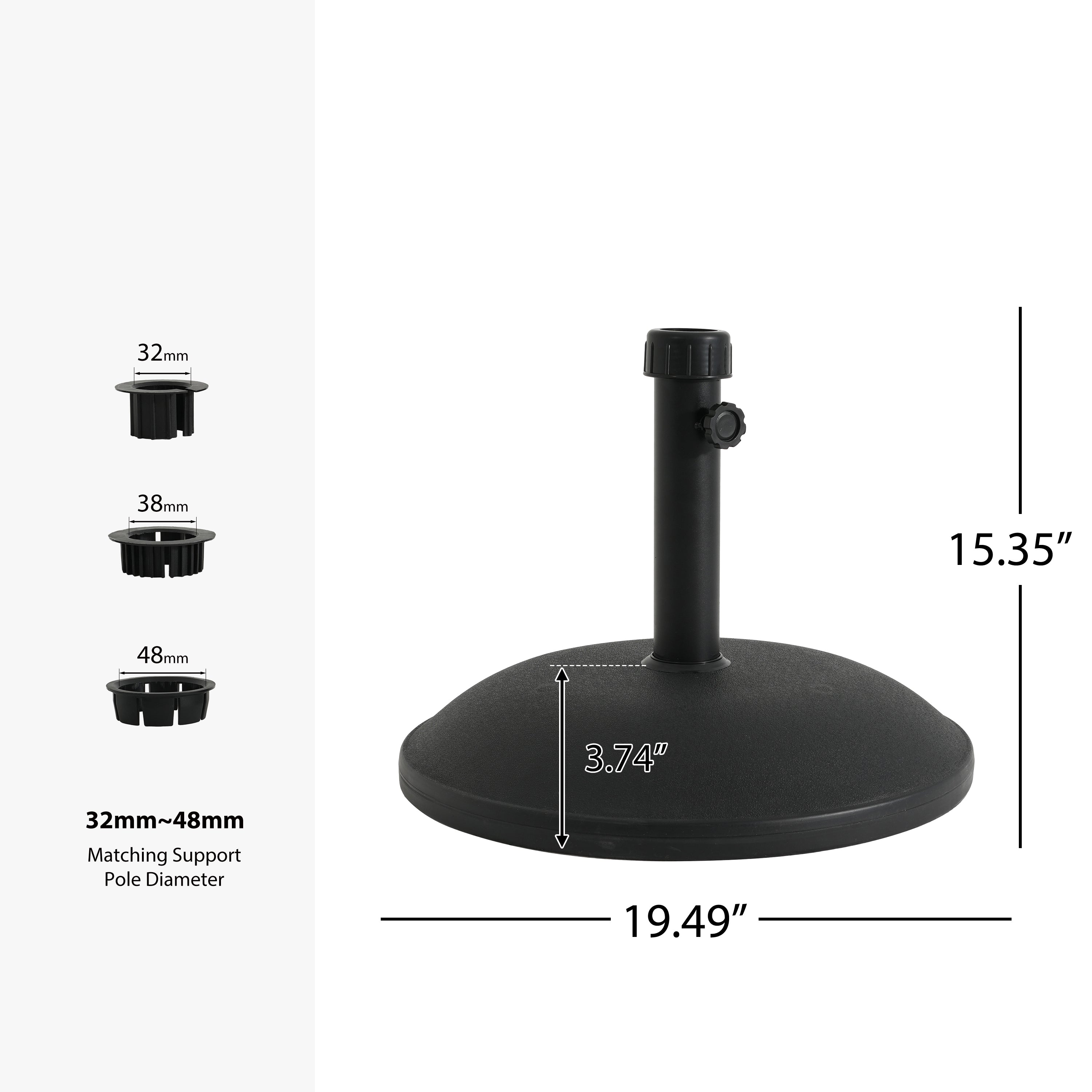 Ander Outdoor 55-pound Round Umbrella Base