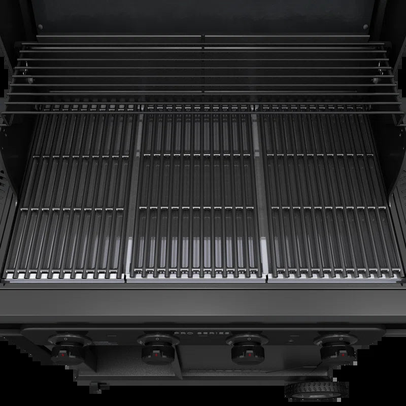 Pro Series 4-Burner Infrared Propane Gas Grill, Griddle, and Charcoal Combo with Side Burner