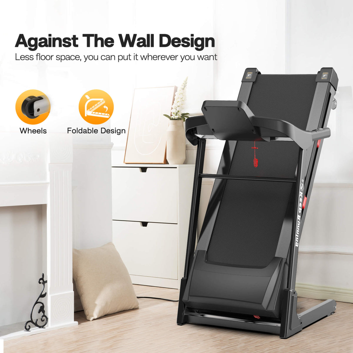 Compact 3.5HP Foldable Electric Treadmill With Bluetooth, LCD Display & 12 Pre-Set Running Programs