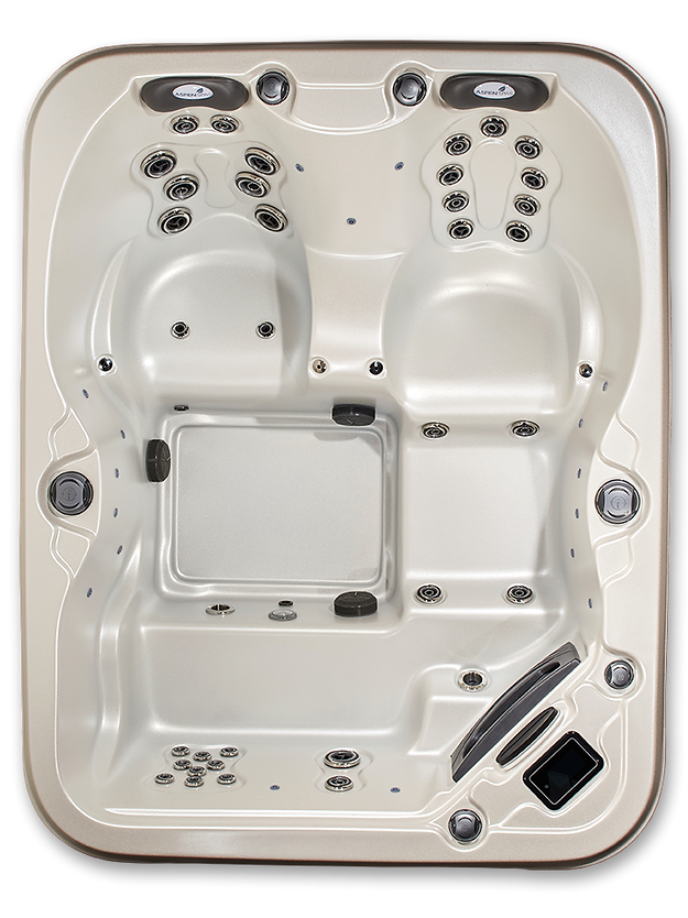 Quattro Hot Tub 4-Person Spa – Compact Design with Lounger and Captain’s Chair