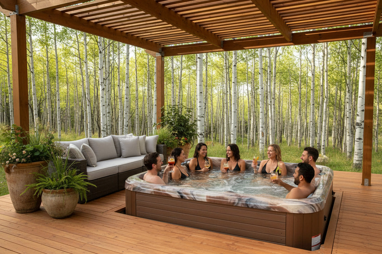 Pioneer 5-Person Hot Tub – Compact Luxury with Dual Captain’s Chairs for Ultimate Relaxation