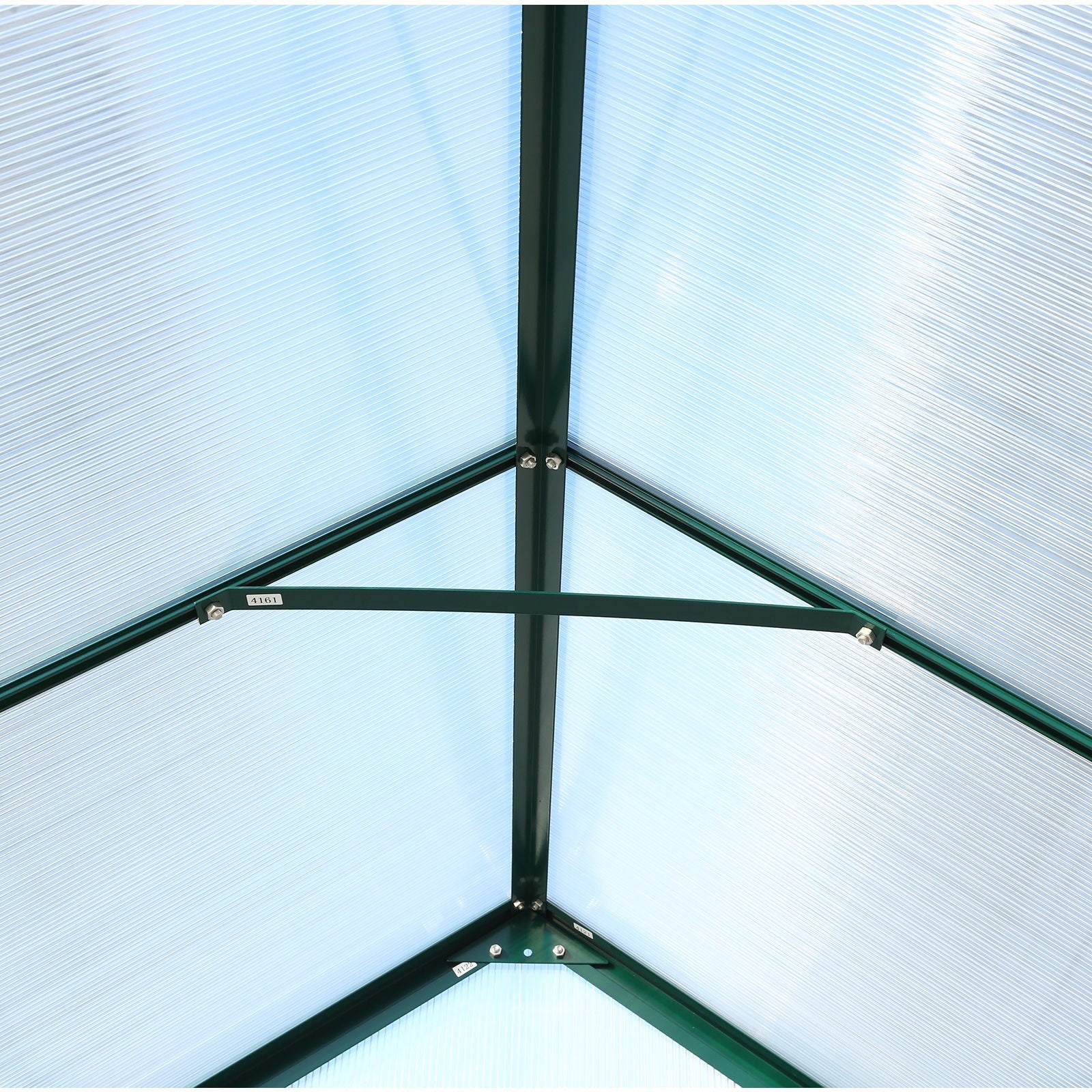 Polycarbonate house, Heavy Duty Outdoor Aluminum Walk-In House Kit With Rain Gutter, Vent And Door For Backyard Garden
