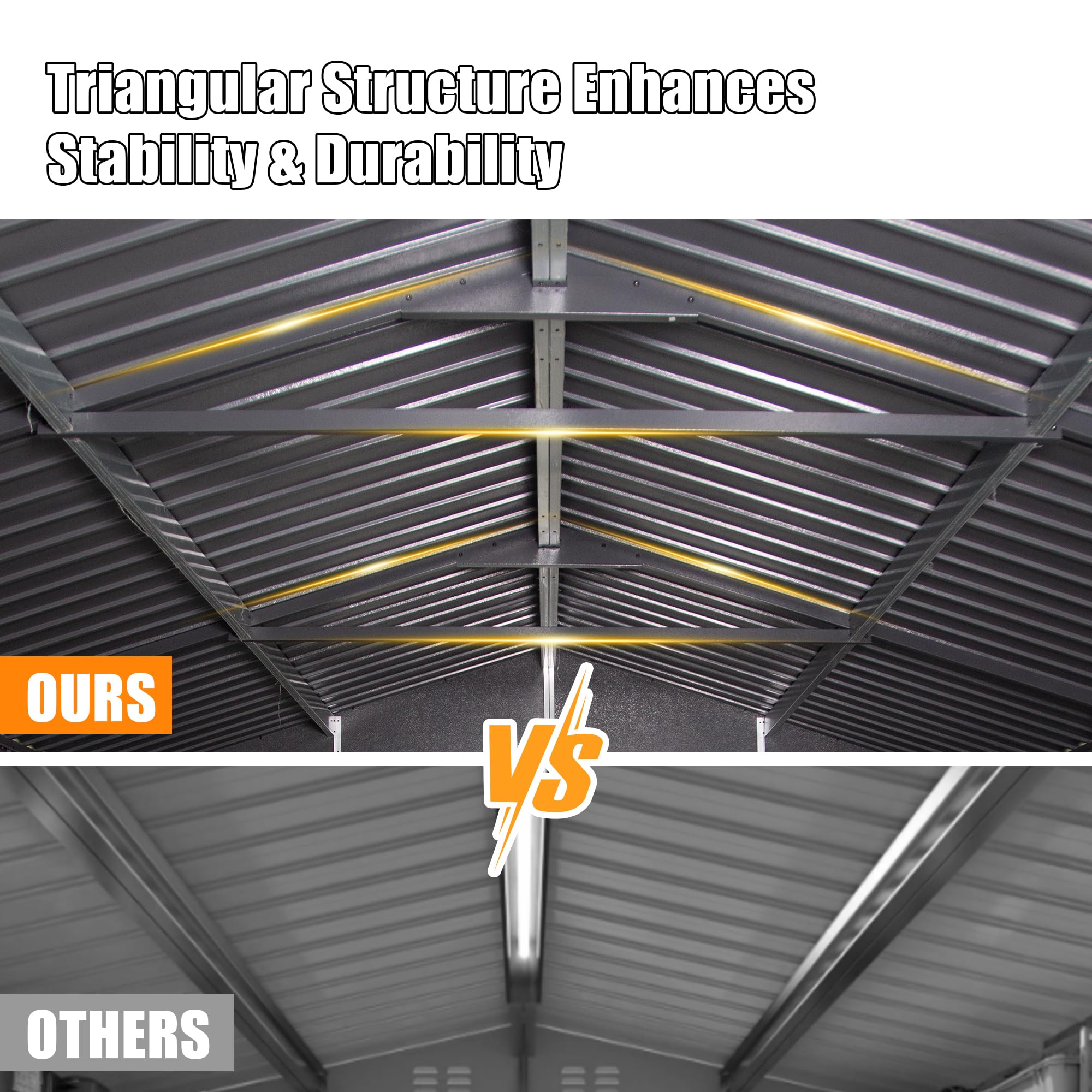 12x20ft Outdoor Metal Garage Shed