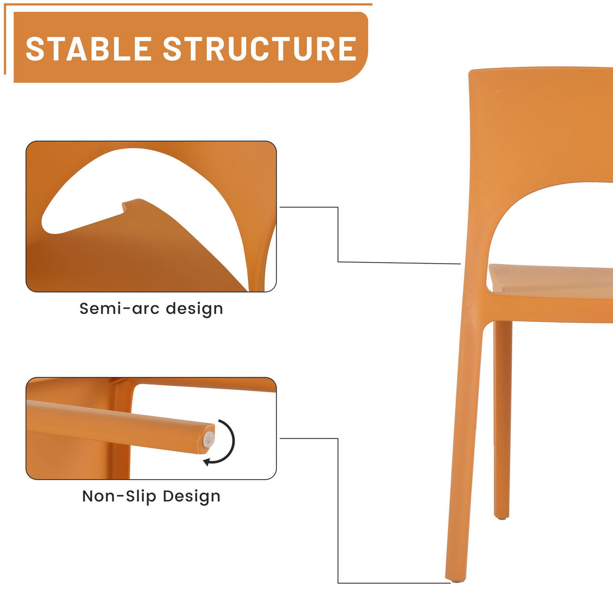 Modern 4 Piece Outdoor Set with Folding Table - Green or Orange