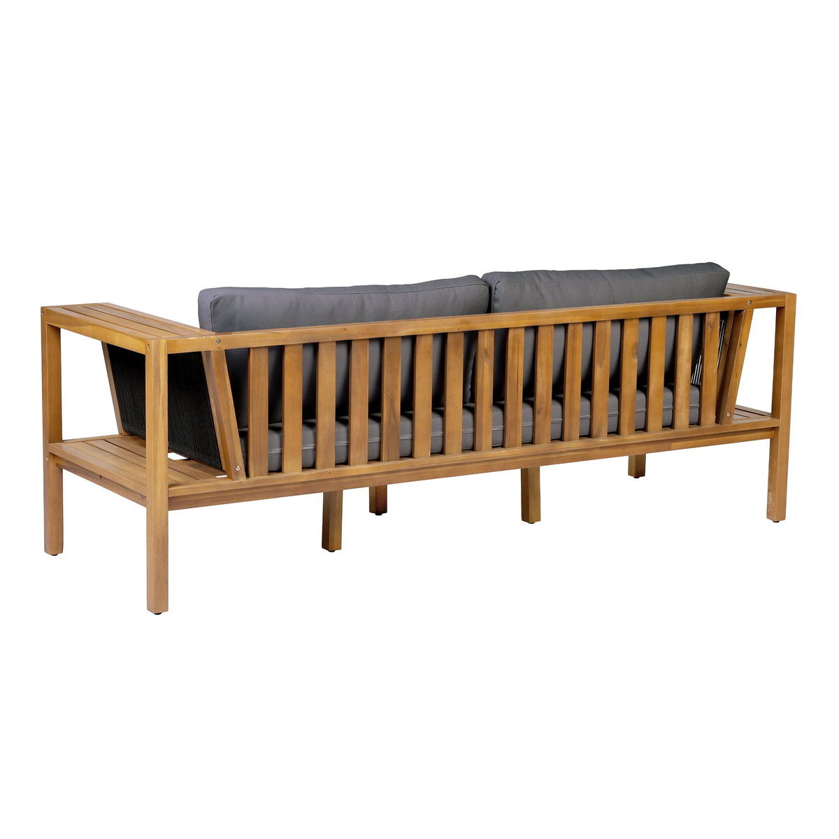 Teak Finish Acacia Wood Outdoor Daybed Sofa Set with