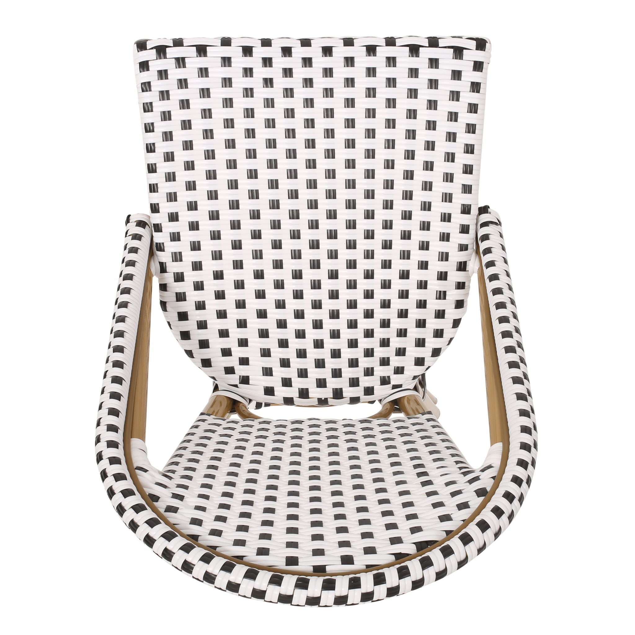 Outdoor PE Rattan French Barstool Set
