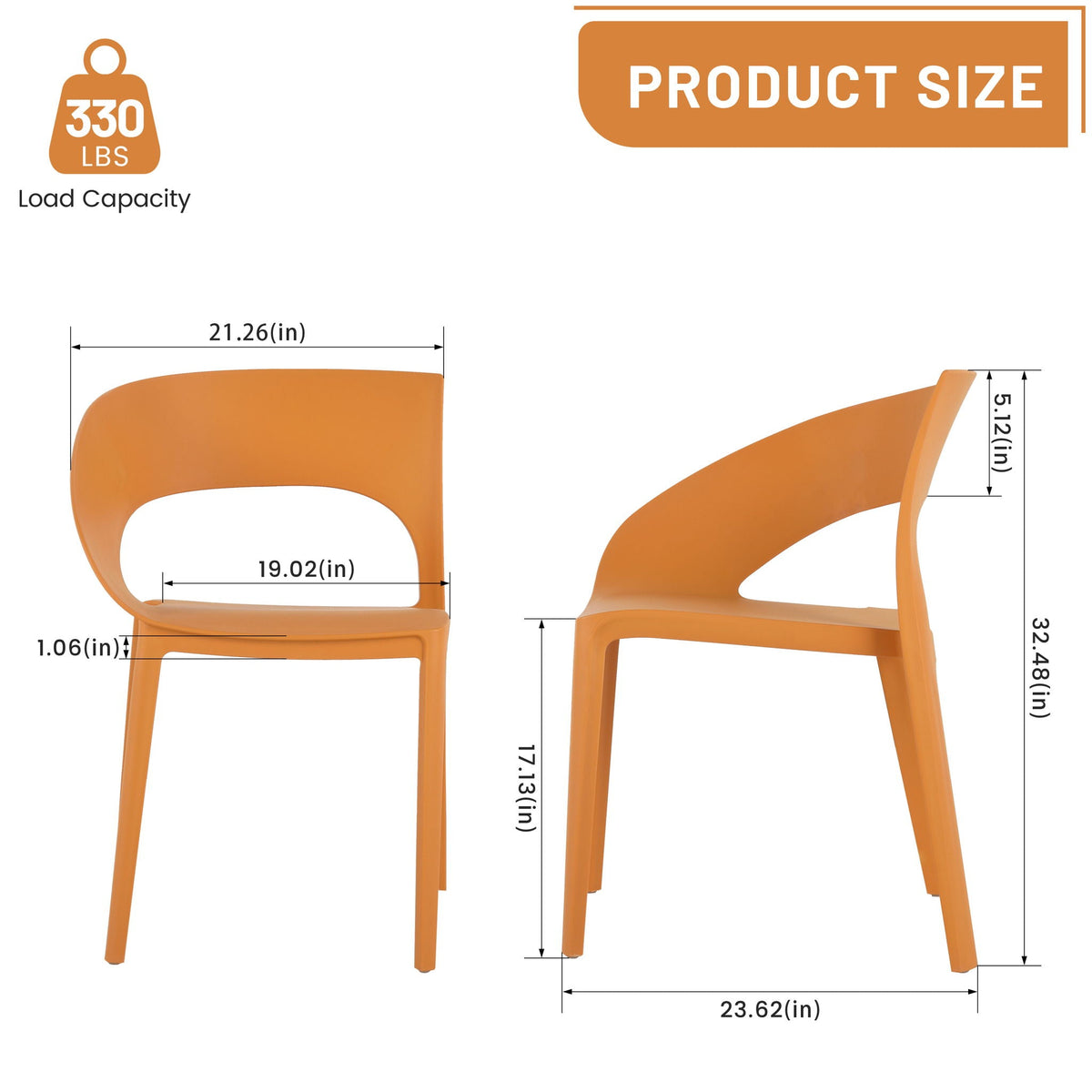 Modern 4 Piece Outdoor Set with Folding Table - Green or Orange