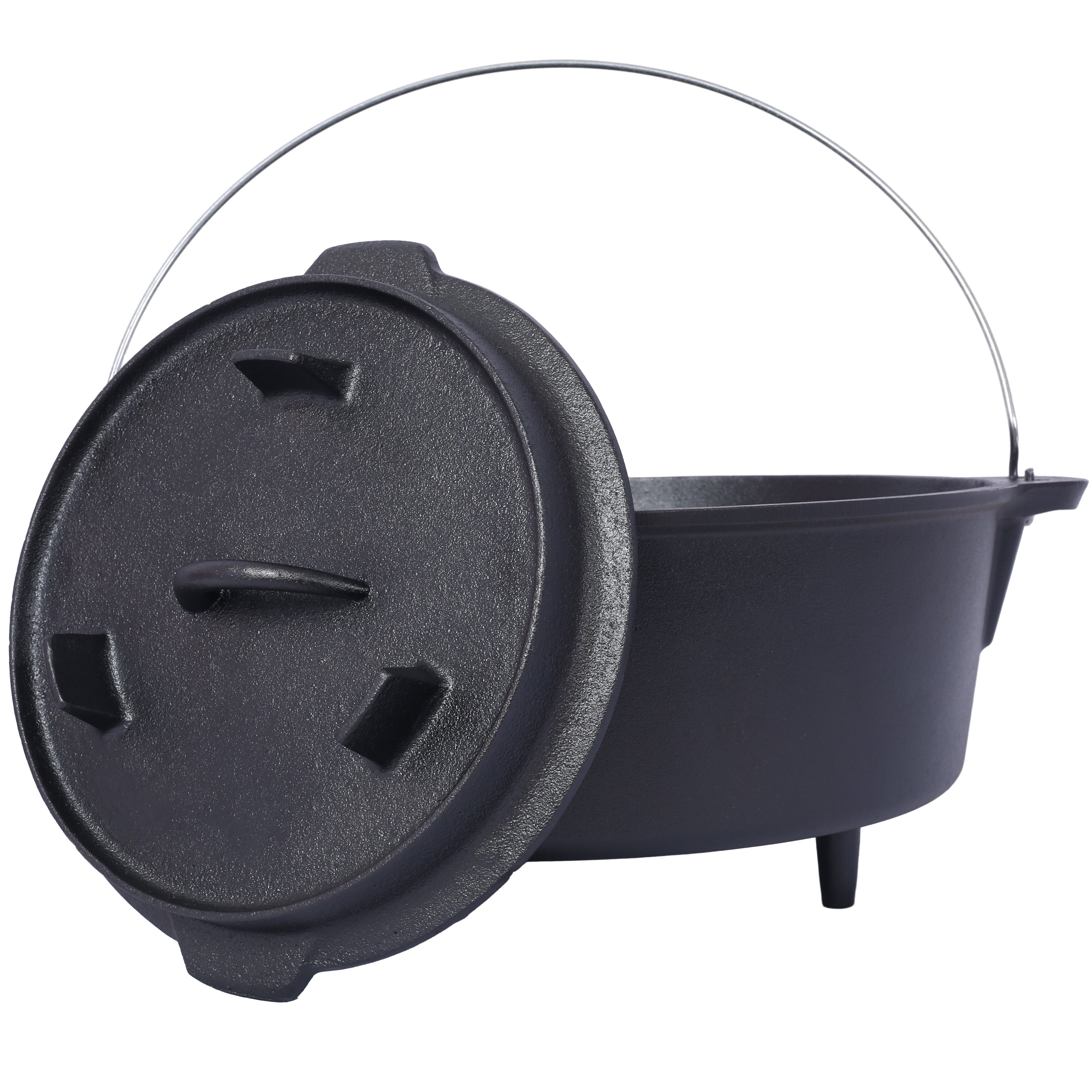 Pre-Seasoned Cast Iron Dutch Oven With Skillet Lid