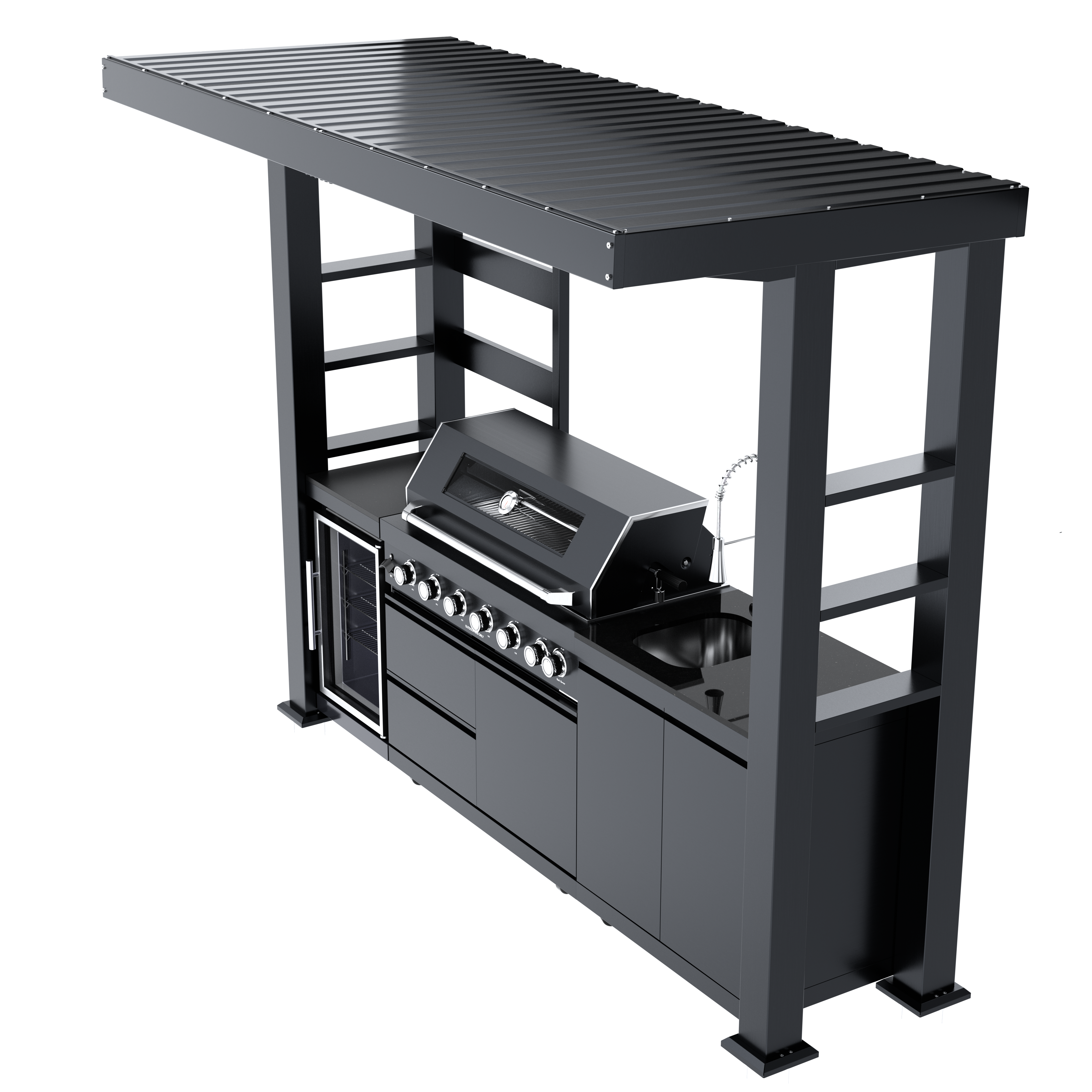 108-Inch 6-Burner Deluxe Outdoor Kitchen Grill