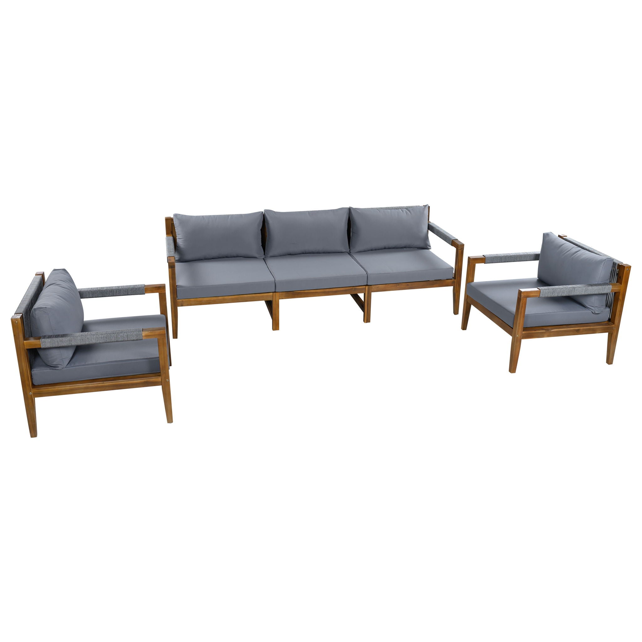 3 Piece Outdoor Sectional Sofa Set